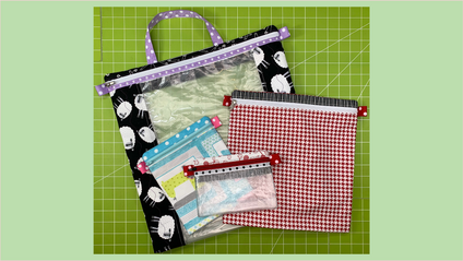 Product image for Lap Zip Bag Options - PJ's Embroidery Club - March 2025