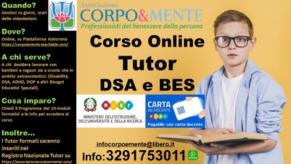 Product image for Corso Tutor Specializzato DSA e BES