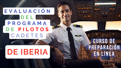 Product image for Curso de preparación en línea para el programa de evaluación de pilotos cadetes de Iberia.
