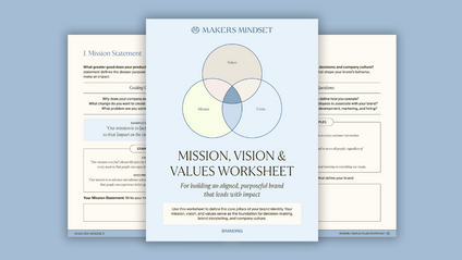 Product image for Mission, Vision, and Values Worksheet