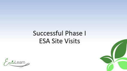 Product image for Successful Phase I ESA Site Visits