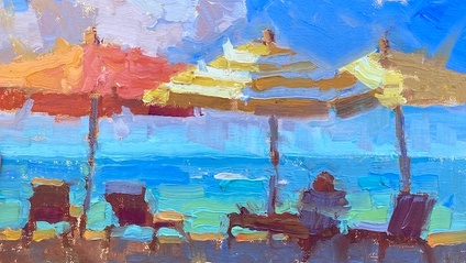 Product image for Beach Umbrellas - Pause & Paint Along Video