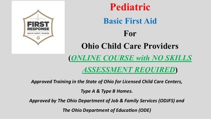 Product image for (NST) Pediatric Basic First Aid for Ohio Child Care Providers (No Skills Test)