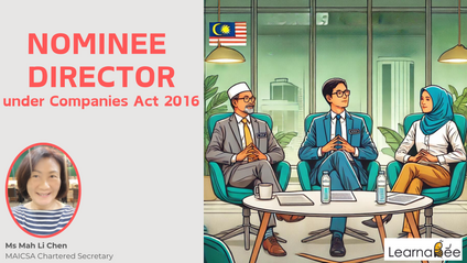 Product image for (English) Nominee Director under Companies Act 2016 by Ms Mah Li Chen (MAICSA Chartered Secretary)