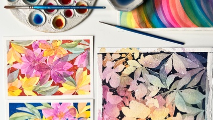 Product image for Painting Flowers No.3: Masking Fluid & Acrylic Inks for Watercolor Style