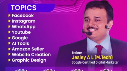 Product image for 1 DAY AI POWERED DIGITAL MARKETING (OFFLINE - TRIVANDRUM,KOCHI, CALICUT & KANNUR