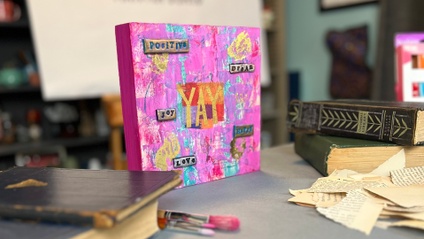 Product image for Mixed Media Book Page Collage and Mantra Board with Tami Macala