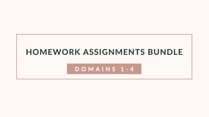 Product image for Homework Assignment Bundle (Domains 1-4)