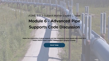 Product image for Module 6 - Advanced Pipe Supports Code Discussion