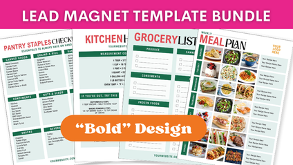 Product image for Bold - Lead Magnet Templates for Food Bloggers