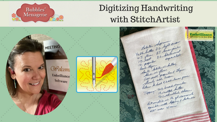 Product image for Cooking Up Embroidery - digitizing handwritten items in StitchArtist L1