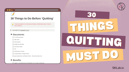 Product image for 30 Things to Do Before Quitting a Job