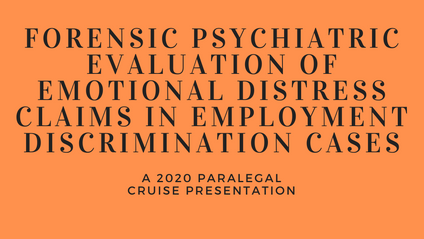 Product image for Forensic Psychiatric Evaluation of Emotional Distress Claims in Employment Discrimination Cases