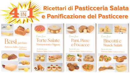 Product image for Collana 4 Libri del corso PASTICCERIA SALATA e PANIFICAZIONE del Pasticcere 📚🍕