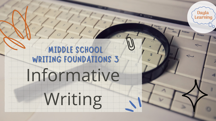 Product image for Middle School Writing Foundations 3: Informative Writing (Fall 2025)