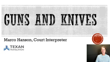 Product image for Guns and Knives: Weapons Terminology and Concepts for the Court Interpreter (3 hr)