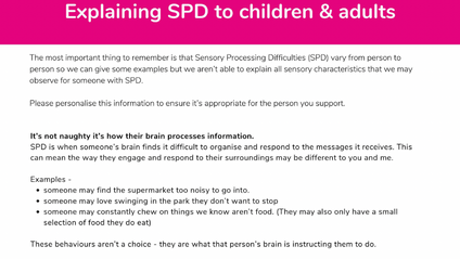 Product image for Explaining SPD to children & adults