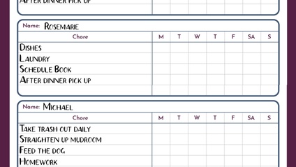 Product image for Family Chore Chart