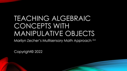 Product image for Teaching Algebraic Concepts with Manipulative Objects