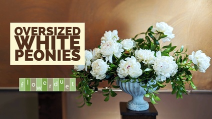 Product image for Flower Arranging Fridays: Oversized Footed White Peonies