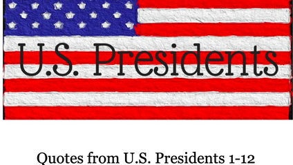 Product image for  U.S. Presidents 1-12 Quotes Penmanship and Copywork Pages