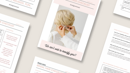 Product image for Bridal Hair Checklist for Newly Booked Brides