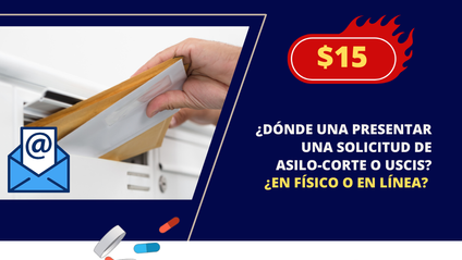 Product image for  Cápsula migratoria: Donde presentar una solicitud de asilo-en fisico o en linea? en la Corte de inmigracion o en USCIS?
