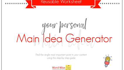 Product image for Your Main Idea Generator