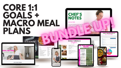 Product image for CORE 1:1 GOALS + MACRO MEAL PLANS BUNDLE