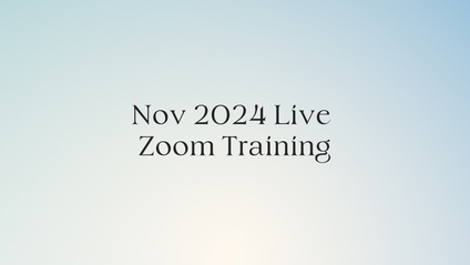 Product image for Nov 2024 Live Zoom Training