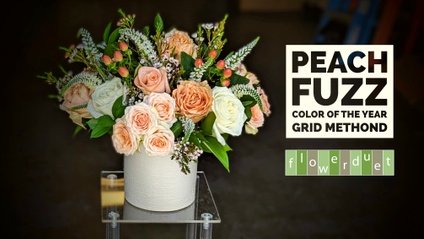 Product image for Flower Arranging Fridays: Roses in Peach Fuzz, the Color of the Year!