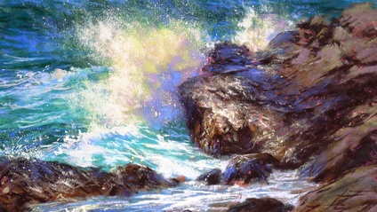 Product image for Crashing Waves and Rocky Coastline