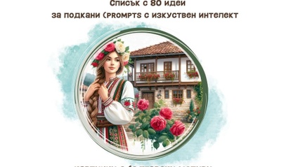 Product image for 80 подкани (prompts) за създаване на картинки с български мотиви създаване чрез AI