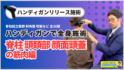 Product image for ハンディガンで全身施術【脊柱 頭頚部 顔面頭蓋】筋肉リリース編｜脊柱起立筋群 斜角筋 咬筋など 全36筋肉