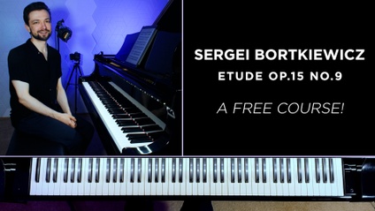 Product image for S. Bortkiewicz - A FREE COURSE - Etude op. 15 No. 9
