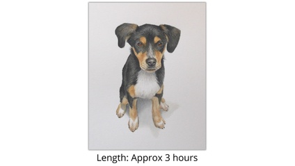 Product image for Puppy Dog: Black, Brown, White in Watercolor