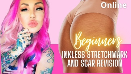 Product image for ONLINE BEGINNERS Inkless technique for Scars and Stretchmarks Course - Certification - Recipe To Formula Included - No Kit