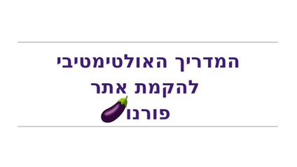 Product image for איך לבנות אתר פורנו - המדריך המקיף