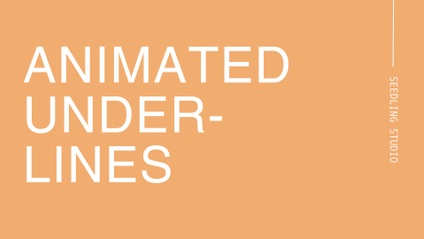 Product image for Animated Underline Effects for Showit