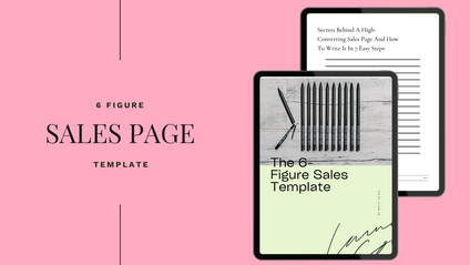 Product image for The 6 Figure Sales Page Template