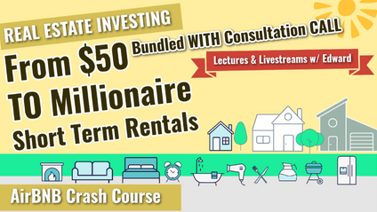 Product image for AirBNB and Short Term Rentals Crash Course Start with $50 + 1/2 Hour Consultation Call 