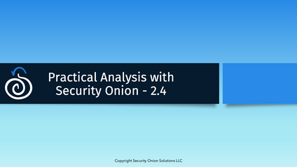 Product image for Practical Analysis with Security Onion 2.4