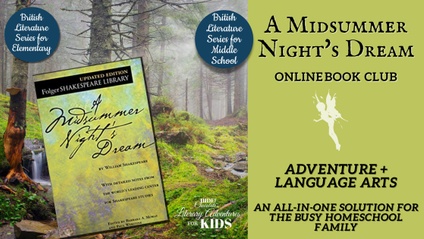 Product image for A Midsummer Night's Dream Online Book Club for Elementary and Middle School ~ British Literature Series