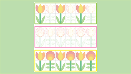 Product image for Stitched Flowers & Stems - 8" BOM Club - May 2024