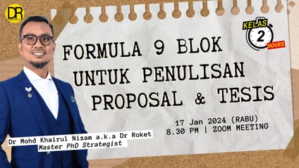 Product image for [RAKAMAN] Formula 9 Blok untuk Penulisan Proposal & Tesis  (17 JAN 24)