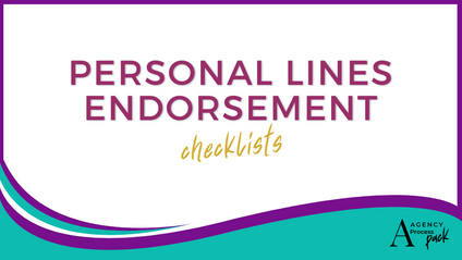 Product image for Process Pack: Personal Lines Endorsement Checklist
