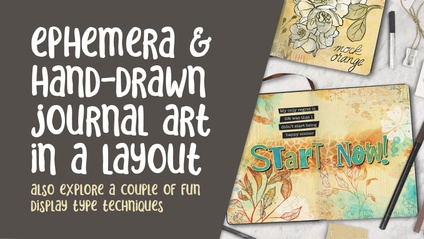 Product image for PRO 065 - Ephemera and A Hand Drawn Journal Art Page in Procreate