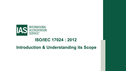 Product image for 3003-Understanding ISO/IEC 17024 for Personnel Certification Webinar 1 - Scope