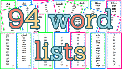 Product image for K-2 Phonics Word Lists 