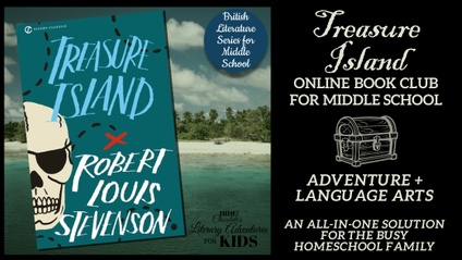 Product image for Treasure Island Online Book Club ~ British Literature Series for Middle School